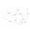 Sofa Schlafsofa 3-Sitzer Mit Getränketisch Modernes Design Clic Clac Somnium