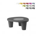 Moderner Gartentisch aus Polyethylen mit Glasplatte Slide Low Lita Table Aktion