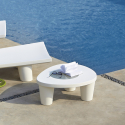 Moderner Gartentisch aus Polyethylen mit Glasplatte Slide Low Lita Table Kauf