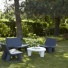 Moderner Gartentisch aus Polyethylen mit Glasplatte Slide Low Lita Table 