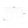 Moderner Gartentisch aus Polyethylen mit Glasplatte Slide Low Lita Table 