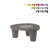 Moderner Gartentisch aus Polyethylen mit Glasplatte Slide Low Lita Table Rabatte