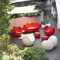 Ovaler Blumentopf im modernen Design Slide Blos Pot