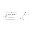 Schaukelsofa für Innen und Außen, modernes Design, Slide Blossy 