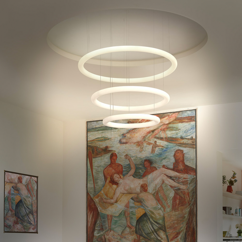 Moderne Kreisförmige Deckenleuchte Design Slide Giotto Aktion Moderne Kreisförmige Deckenleuchte Design Slide Giotto Aktion