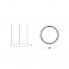 Deckenleuchte Kreisförmige Pendelleuchte Modernes Design Dia Giotto Maße