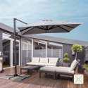 Ampelschirm Quadratisch Pendelschirm 2,5 Meter Garten Café Hotel Alu Paradise Lagerbestand