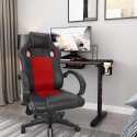 Ergonomischer Gaming-Bürostuhl mit verstellbarer Höhe aus Kunstleder Le Mans Fire