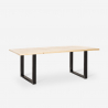 Esstisch Tisch aus Holz mit Eisenbeinen im industriellen Stil 180x80 cm Rajasthan 180 Modell