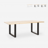 Esstisch Tisch aus Holz mit Eisenbeinen im industriellen Stil 180x80 cm Rajasthan 180 Auswahl