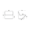 Moderne Design-Sessel Origami-Stil für Zuhause, Bar oder Lokal Slide Kami Ichi 