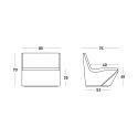 Moderner Design-Sessel im Origami-Stil für Zuhause Bars Clubs Slide Kami Ichi