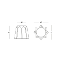 Niedriger Hocker Polyethylen Modernes, extravagantes Design Slide Pandoro 