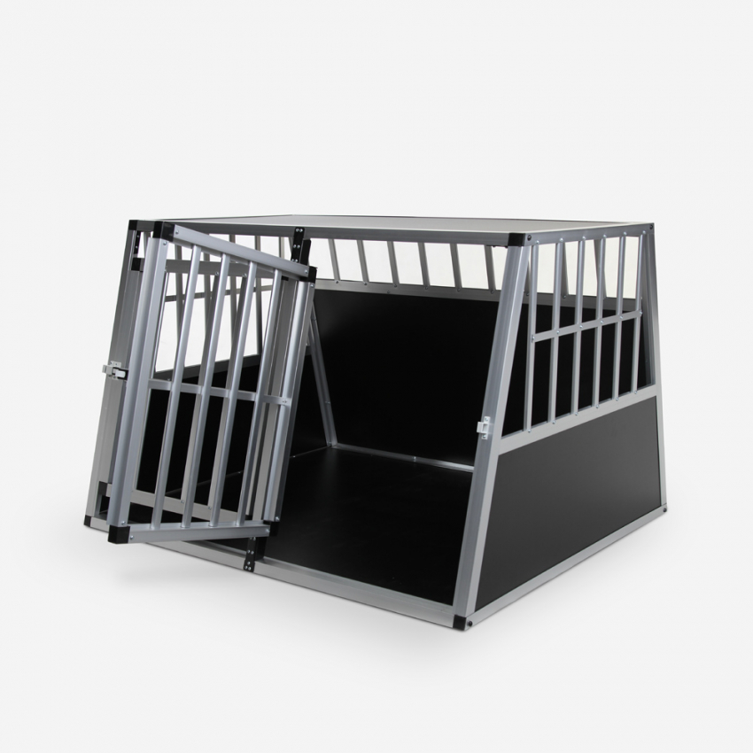 Starre Box Doppel Hunde Transporter Käfig Aus Aluminium 104x91x69cm Skaut XL