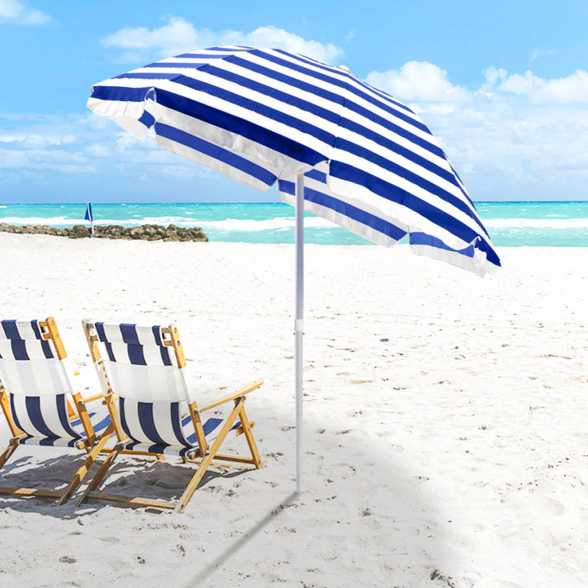 Sonnenschirm Meer Strand Baumwolle 180 Cm Leicht Taormina