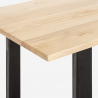 Esstisch Tisch aus Holz mit Eisenbeinen im industriellen Stil 180x80 cm Rajasthan 180 Maße