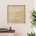 Wandbild Wohnzimmer mit Rahmen Sprüche 40x40cm Home Aktion