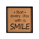 Wandbild mit Sprüchen, gedrucktes Panel mit Rahmen, Wohnzimmer 40x40cm Smile Verkauf
