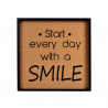 Wandbild mit Sprüchen, gedrucktes Panel mit Rahmen, Wohnzimmer 40x40cm Smile Verkauf