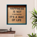 Wandbild Wohnzimmer Zitate Sprüche Rahmen 40x40cm Happiness Aktion