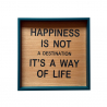 Bild bedruckte Tafel Wohnzimmer Sätze Aphorismen Rahmen 40x40cm Happiness