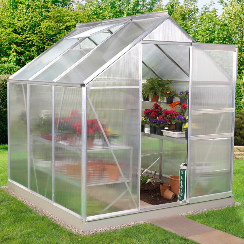  Vanilla: Gartengewächshaus Aluminium Polycarbonat 
