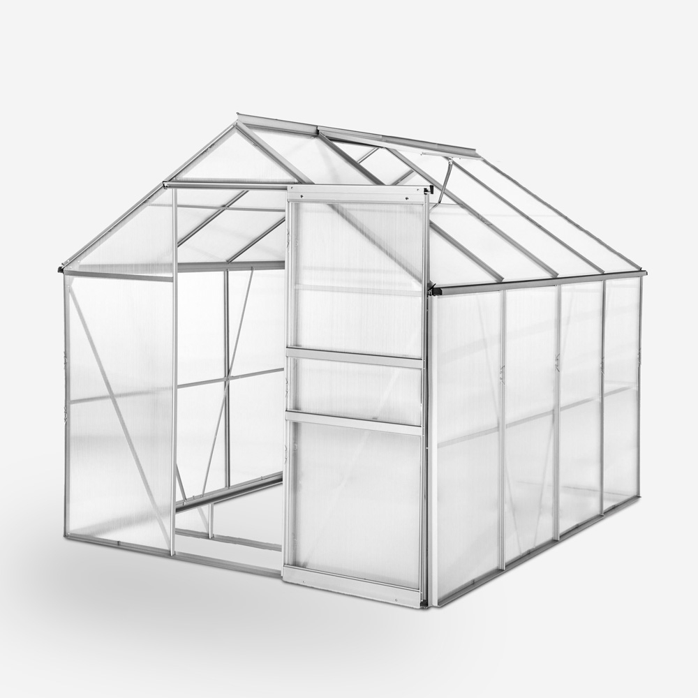 Laelia Polycarbonat-Aluminium-Gewächshaus Fenstertür 183x245x205cm