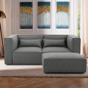 Modernes modulares 2-Sitzer-Sofa aus Stoff mit Ottomane Solv Aktion