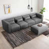 Modulares modernes 4-Sitzer-Sofa aus Stoff mit Ottomane Solv Verkauf