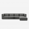 Modulares modernes 4-Sitzer-Sofa aus Stoff mit Ottomane Solv Angebot