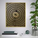 Kunstdruck Poster mit Rahmen Zielscheibe optische Täuschung 40x50cm Variety Cel Aktion