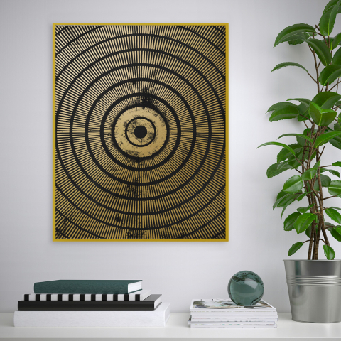 Kunstdruck Poster mit Rahmen Zielscheibe optische Täuschung 40x50cm Variety Cel Aktion