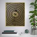 Kunstdruck Poster mit Rahmen Zielscheibe optische Täuschung 40x50cm Variety Cel Aktion