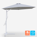Regenschirm 3 Meter Dezentraler Arm Weiß Sechskantstahl Anti UV Dorico Sales