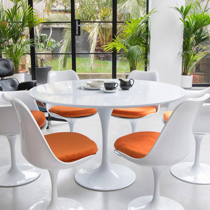 Tisch Rund 100cm Bar Küche Esszimmer modernes skandinavisches Design Tulip