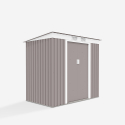 Box Verzinktes Stahlblech Beständig Vorlackiert Grau Gartenhaus 201x121x176cm Alps Lagerbestand