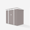 Box Verzinktes Stahlblech Beständig Vorlackiert Grau Gartenhaus 201x121x176cm Alps Sales