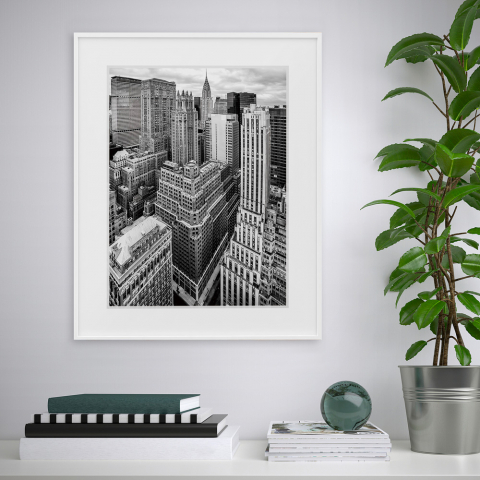 Fotografie-Druck Stadtlandschaft schwarz-weiß 40x50cm Variety Grad Aktion