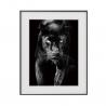 Schwarzer und weißer Bilddruck Panther Tierfotografie 40x50cm Vielfalt Pardus Verkauf