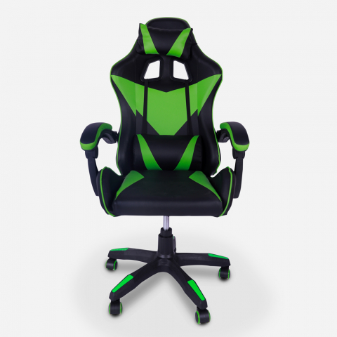 Ergonomischer Gaming-Stuhl mit Lendenwirbelsäulenkissen Understop Emerald