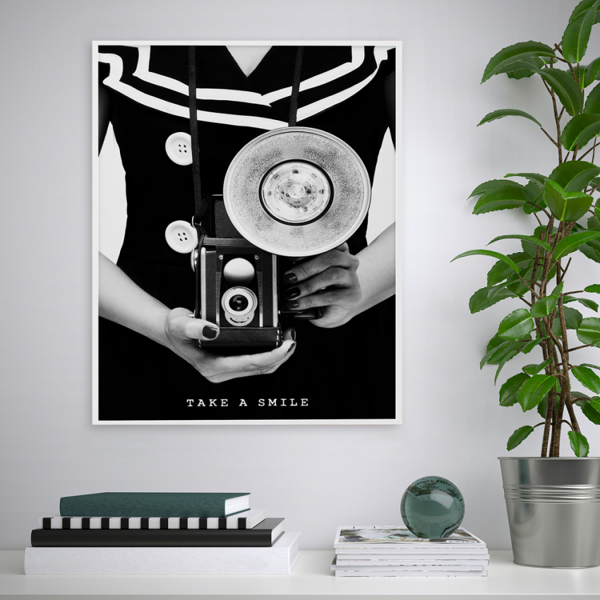Poster Schwarzweiß Vintage Bild Kamera 40x50cm Variety Seuri Poster Schwarzweiß Vintage Bild Kamera 40x50cm Variety Seuri