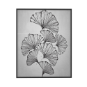Minimalistisches Schwarz-Weiß-Blattdruckdesign 40x50cm Variety Masamba Verkauf
