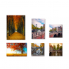 Set aus 6 Leinwanddrucken Stadtlandschaft Bilder Holzrahmen Autumn Verkauf