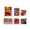 Set von 6 Leinwanddrucken Leinwand Küche Holzrahmen Flavours Verkauf