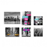 6er Set Leinwandbilder Stadt New York mit Holzrahmen Big Apple Verkauf