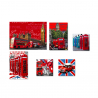 Set aus 6 Leinwanddrucken Gemälde England London Holzrahmen Queen Verkauf