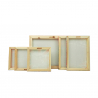 Set mit 6 Retro-Poster auf Leinwand, Holzrahmen im Vintage-Stil Angebot