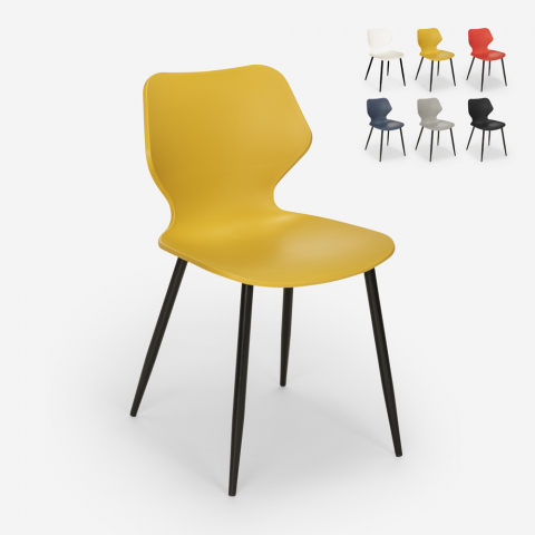 Stuhl in modernem Design Polypropylen Metall Esszimmer Restaurant Ladysmith Aktion