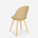 Stuhl in Skandinavischen Design aus Holz mit Kissen für Küche Esszimmer Bib Nordica Sales