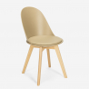 Stuhl in Skandinavischen Design aus Holz mit Kissen für Küche Esszimmer Bib Nordica Angebot
